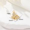 Moda transfronteiriça personalidade simples alto senso zircônio colorido borboleta pingente diy joias pulseira 14K acessórios atacado