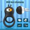 Anillo de bloqueo con control remoto para hombres, vibración común, fuerte y de larga duración, retardo, doble anillo, productos sexuales, herramienta anti-disparos