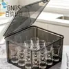 Caja de almacenamiento BNBS Baina Bang para copas de vino a prueba de polvo con tapa, disponible en varios tamaños, gran capacidad, almacenamiento de alta gama para bar en casa