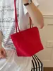 Bolsa Tote de Color Sólido Estilo Coreano Nuevo Verano 2026, Relajada y de Moda, Bolso de Hombro Sencillo, Bolso Cubo Casual