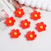 Parches de Flor de Seis Pétalos de Simulación Coloridos Accesorios de Resina para Funda de Teléfono Hecha a Mano DIY Materiales para Pinza de Pelo con Pegamento de Crema
