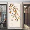 Nova Pintura de Entrada Chinoiserie Caqui Caqui Ruyi Pintura Decorativa de Entrada Pintura de Corredor Mural Vertical Pintura Pendurada no Fim do Corredor de Entrada