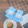 Guantes para niños otoño e invierno cálidos de medio dedo con tapa de dibujos animados lindos de punto con dedos descubiertos para bebé con forro polar engrosado para niños y niñas