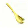 Colher de Titânio Puro, Colher de Sopa Totalmente em Titânio, Colher Doméstica para Comer Estilo Chinês Flor de Gelo, Coloração em Alta Temperatura, Colher de Titânio Antibacteriana e Saudável