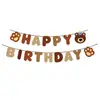 Banderines de Feliz Cumpleaños con Cola de Pez, Banderines de Colores, Banderines Triangulares, Guirnaldas, Suministros de Decoración para Escenas de Fiesta, Fútbol Copa del Mundo