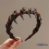 Diadema de lujo ligero sintiendo presión ambiente para el cabello diadema cara femenina accesorio para el cabello de lazo estilo retro Hong Kong pinza para el cabello tocado de alta gama
