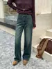 Jeans retro estilo coreano para mujer, nueva colección otoño/invierno 2026, talla grande, versátiles, adelgazantes, de pierna recta, casual, de pierna ancha