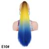 Comercio Exterior Mujer Largo Yk Seda Esponjoso Colorido Clip Cola de Caballo Fibra Química Teñida Cabello Medio y Largo Clip Cola de Caballo Mayoreo