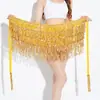 Towel Hip de Danza del Vientre de Halloween Danza 4 Capas Lentejuelas Borla Sello de Cintura Cadena de Cintura de Danza del Vientre Bohemia Toalla de Cintura de Danza