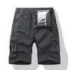 Pantalones Cortos de Algodón de Verano para Hombres Jóvenes, Estilo Europeo y Americano, Pantalones de Trabajo de Talla Grande, Pantalones Casuales Deportivos Sueltos para Hombre, Longitud de Cinco Puntos