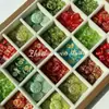 Serie Roja y Verde de Oso y Estrella de Vid Checa Doméstica Mariposa Hecha a Mano Capullo de Flor Oro Pintado Materiales y Accesorios para Pulsera DIY
