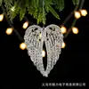 Decorações de Natal enfeites de cristal flocos de neve penas asas de borboleta asas de anjo transparentes iridescentes pingentes para árvore de Natal