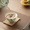 Antiga Caneca de Cerâmica Chinesa com Esmalte Tinta Rima Paisagem Céu Grande Coração Doméstica Antiescaldante Conjunto de Chá Gongfu de Alta Qualidade Caneca de Degustação