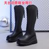 Venta al por mayor Exportación Transfronteriza Talla Grande Moda Listas para Usar 2025 Cremallera Trasera Tacón Súper Alto Botas para Mujer Otoño e Invierno Nuevas Botas de Media Pantorrilla