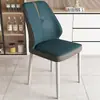 Silla Nórdica Simple Silla con Respaldo de Lujo Ligero Moderno Italiano Silla de Comedor para el Hogar Silla para Mesa de Comedor de Hotel Taburete de Restaurante Metal