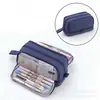 Estuche para Lápices de Cuatro Capas con Cremallera, Caja de Papelería Multifuncional de Gran Capacidad, Asa Portátil, Bolsa de Almacenamiento para Papelería para Estudiantes de Primaria y Secundaria