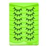 Dibujos animados nuevo grupo de mujeres pestañas postizas de una pieza tallo individual negro maquillaje de novia serie Fox pestañas postizas de diablo gruesas naturales