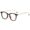 Gafas Jamie 9322 de Montura Cuadrada Estilo Coreano para Miopía Gafas de Sol UV Semi-Metálicas con Filtro de Luz Azul