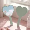 Espelho de Amor, Espelho de Mão, Portátil, Fofo, Espelho com Cabo para Meninas, Espelho de Presente, Espelho de Maquiagem de Plástico para Estudantes, Espelho de Presente