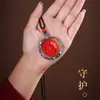 Collar con Colgante de Buda de Cinabrio Crudo de los Doce Signos del Zodíaco y Arena Púrpura Dorada de Alto Contenido para Año de Nacimiento para Hombres y Mujeres Venta al por Mayor