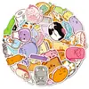 Adesivos de Gato de Novo Estilo Transfronteiriços com 56 Peças para Tudo, Incluindo Latas, Vasos, Leite Líquido, Adesivos Decorativos Fofos com Tema de Gato para Agendas