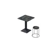Conjunto de Mesa e Cadeiras Comercial para Lanchonetes, Restaurantes e Lojas de Chá com Leite, com uma Mesa Pequena Redonda ou Quadrada Feita de Ardósia