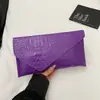 Bolsa de Mão Estilo Novo para Mulheres, Bolsa Envelope de Couro Brilhante, Bolsa de Ombro com Corrente Única, Bolsa Transversal, Bolsa de Mão de Grande Capacidade, Moda com Padrão de Crocodilo
