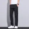 Pantalones Casuales Rectos Ajustados de Lujo Ligero para Hombre Primavera 2026, de Moda, Sencillos, Versátiles, Adelgazantes, Pantalones Ligeros de Negocios para Hombre