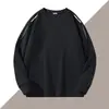 Sudadera para hombre, estilo primavera y otoño, cuello redondo sin capucha, camiseta básica de manga larga, top versátil casual holgado, ropa para hombre versátil