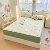 2026 Nuevo Modelo Sábana Acolchada Impermeable de Hilo Bouclé para Cama con Patrón de Cuadrícula