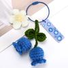 Chaveiro Ruyi de Caqui Tricotado Crochê Pingente de Fruta Acessórios de Decoração para Bolsa Carro Presente Acompanhante Acessórios