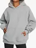2024 Europa e Estados Unidos comércio exterior roupas femininas transfronteiriças Amazon novo pulôver com capuz oversized coletes casuais forrados de lã soltos