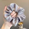 Scrunchie de Cetim de Alta Qualidade com Acabamento em Cristal Estilo Francês para Mulheres, Elástico de Cabelo Fashion Simples e Elegante para Penteados de Coque