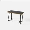 Mesa y silla de estilo industrial con asiento de tarjeta, barra transparente, cafetería de comida occidental, barbacoa, tienda de té con leche, área de ocio, pared, sofá de hierro forjado combinado