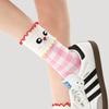 Calcetines de primavera y verano renacentistas con animales tridimensionales, calcetines de princesa de encaje con expresión de dibujos animados, calcetines sin costuras para niños