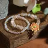 Nuevos brazaletes de estilo étnico, brazaletes de cristal hechos a mano de nicho para estudiantes, niñas, parejas y mejores amigos, al por mayor