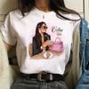 Camiseta nueva de moda para mujer, camiseta de manga corta, top informal de verano para mujer, cuello redondo, estilo Harajuku de los años 90 para chicas.