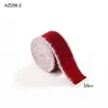 Nuevo Listón Navideño de Terciopelo Rojo con Borde Blanco, Moño Hecho a Mano, Envoltura de Regalos y Suministros de Ambiente