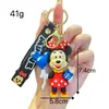 Llavero de Muñeca de Plástico Blando de Animación de Dibujos Animados Mickey y Minnie Colgante para Bolso Llavero de Llave de Coche Transfronterizo Regalo Venta al por Mayor