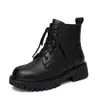 Botas Martin de Cuero Suave 2026 Moda Versátiles para Mujer Invierno Tacón Medio Botas Nuevas de Algodón Botines con Felpa Botas Individuales Engrosadas Invierno