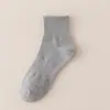 Calcetines para Hombre de Algodón Puro Cortos Verano Finos Calcetines de Media Caña para Mujer Deportivos Casuales Transpirables Absorbentes de Sudor Calcetines Blancos Zhuji