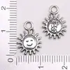 Aleación de Plata Antigua Dorada Serie Sol Sol Hueco de Imitación Pulsera Collar Colgante Accesorio DIY