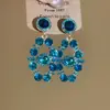 Aretes y Collar Redondos con Forma de Lágrima Tachonados con Diamantes Estilo Europeo y Americano, Set de Joyería Lujoso de Alta Resistencia Estilo Palacio, Accesorios de Nicho de Gama Alta