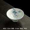 Taza de té china azul y blanca pintada a mano Juego de té Kung Fu Color bajo cubierta Cerámica Taza de té pequeña Taza cubo para el hogar 35ml Taza para invitados
