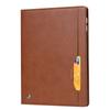 Funda clásica de cuero con ranura para bolígrafo y tarjetero para iPad 9.7 (2017), funda protectora con tapa y soporte para iPad Pro