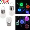 Luz de bola de vidro rachado solar pendente luz solar LED lustre de bola de vidro rachado bola de vidro rachado pendente luz decorativa