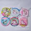 Novo Porta-Moedas Feminino com Estampa de Pônei Arco-Íris Desenho Animado Masculino e Feminino Mini Armazenamento de Moedas Portátil para Estudantes