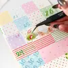 Notas Adhesivas Muran Escribibles, Notas Adhesivas con Mensajes Felices Inútiles, Papel para Decoración de Diario, Patrón de Cuadrícula Simple