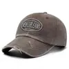 Gorra de Béisbol Lavada de Mezclilla con Rasgaduras, Estilo Nuevo, Moda Retro para Hombres y Mujeres, Versátil para Todas las Estaciones, Elegante Gorra de Sol Suave