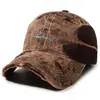 Gorra de béisbol retro desgastada con agujeros cruzada para hombres y mujeres, gorra de visera bordada, sombrero versátil para protección solar, exterior casual